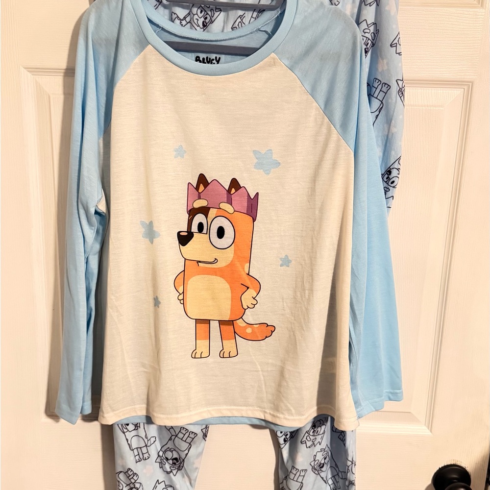 Bluey Pajama Set with Cartoon Print